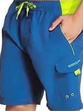 Speedo Blue Lemonade Lined Color Block Swim Shorts